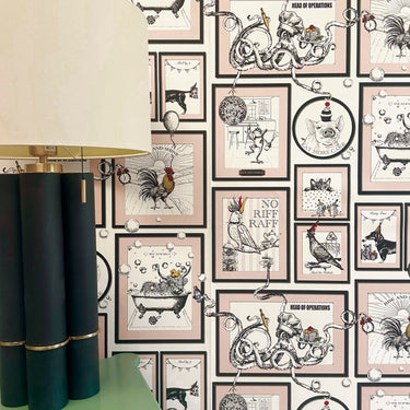Mad House Pink Wallpaper