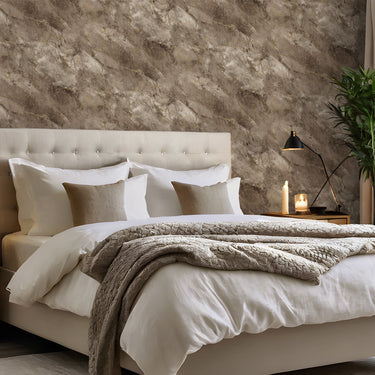 Marble Chocolate and Gold Wallpaper