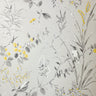 Mariko Floral Grey and Yellow Wallpaper