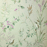 Mariko Floral Mint and Plum Wallpaper

