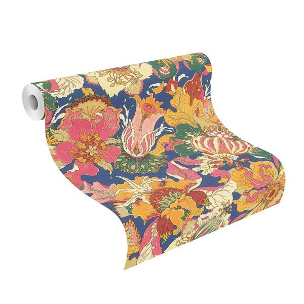 Maximalist Flower Multi Wallpaper Room Scene