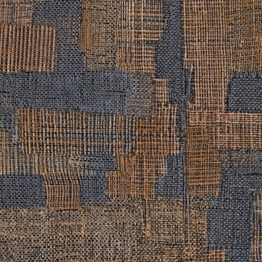 Metropolitan Stories Stitched Copper & Navy Wallpaper