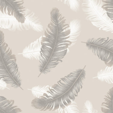 Moda Feather Beige Wallpaper