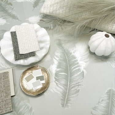 Moda Feather Sage Wallpaper