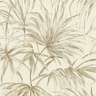 Noble Zen Bamboo Leaves Cream and Brown Wallpaper