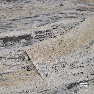 Onyx Natural and Gold Wallpaper | Rasch Wallcoverings | 520569