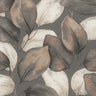 Opulenza Rust and Charcoal Plaster Leaf Pattern Wallpaper