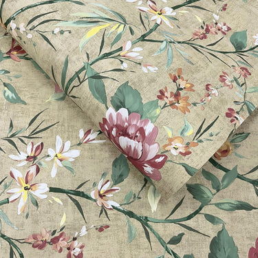 Oriental Trail Taupe Wallpaper

