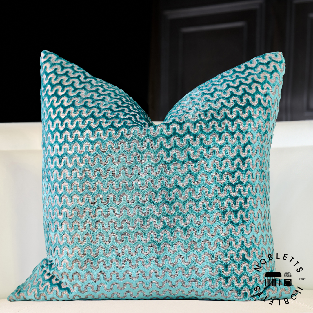 Oslo Teal Cushion | Malini Designer Cushions | WonderWall