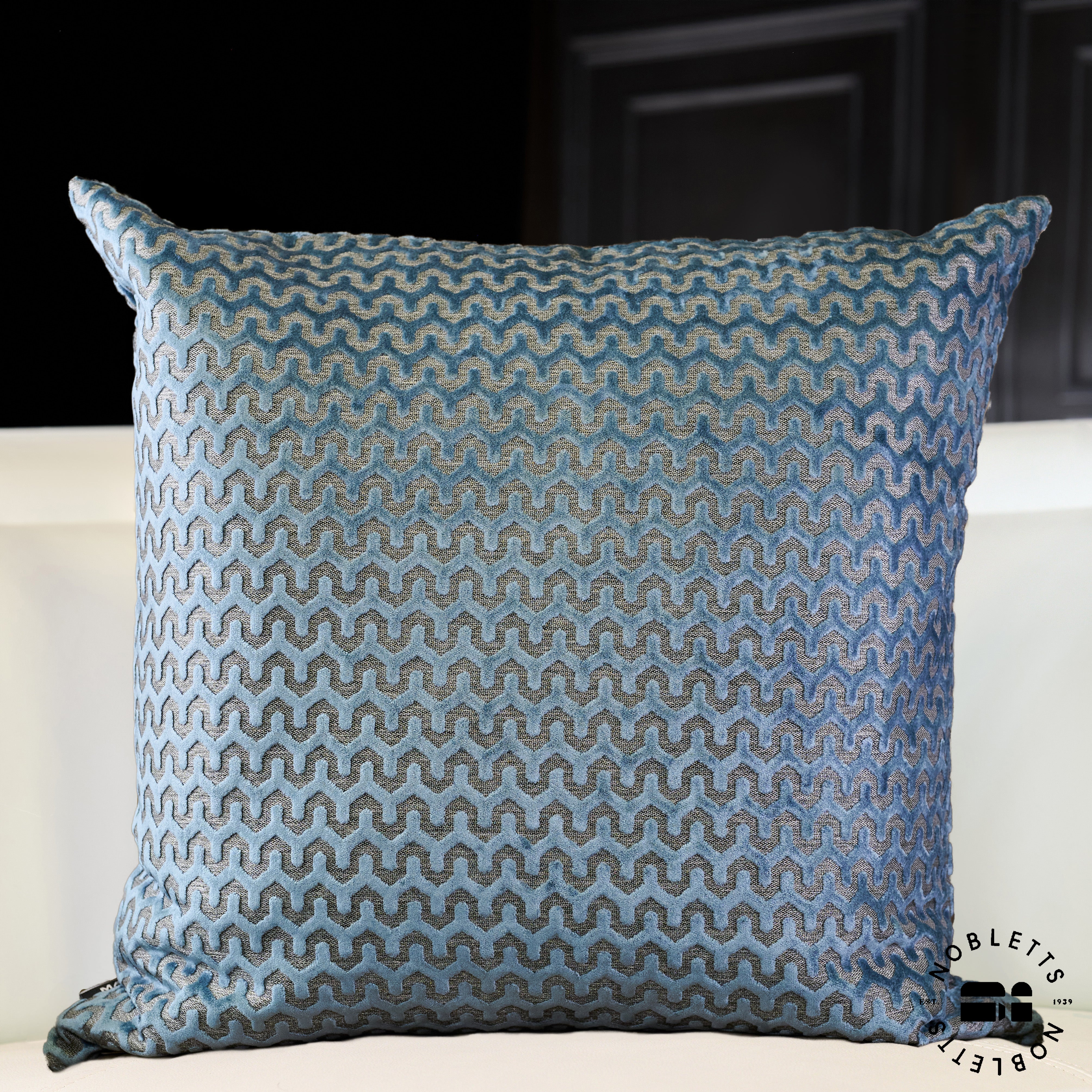 Oslo Blue Cushion | Malini Designer Cushions | Nobletts