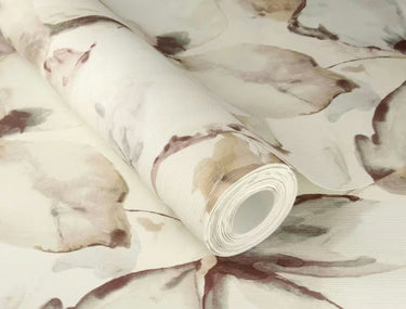 Painted Petals Cream Wallpaper