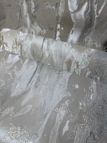 Palermo Marble Silver Wallpaper
