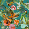 Paradise Birds Teal Wallpaper