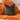Paul Moneypenny Two Face Orange and Chocolate Cushion