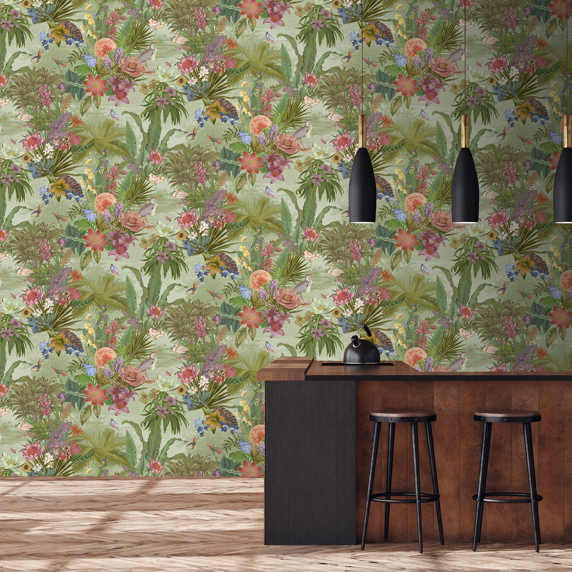 Paul Moneypenny Wallpaper Collection Floral Hall Green - Nobletts ...