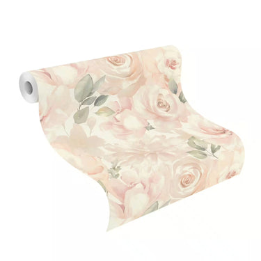 Peony Season Blush & Sage Wallpaper