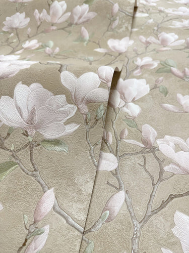 Petalina Beige/Pink Wallpaper