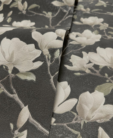Petalina Charcoal Wallpaper