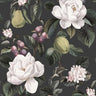 Pyrus Floral Black Wallpaper