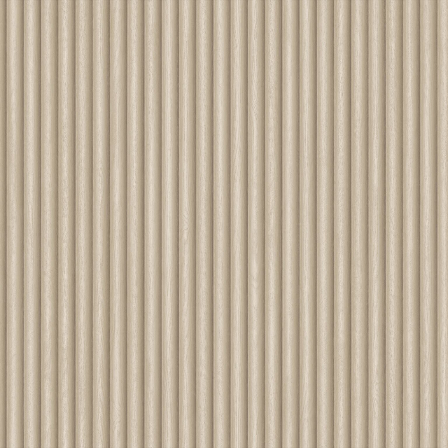 Ribbed Wood Cream Wallpaper Detail