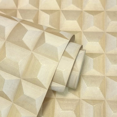 Romero 3D Metallic Gold Wallpaper