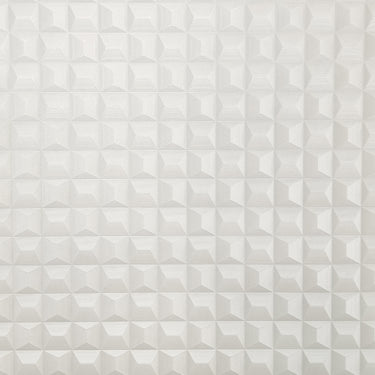 Romero 3D Metallic White Wallpaper