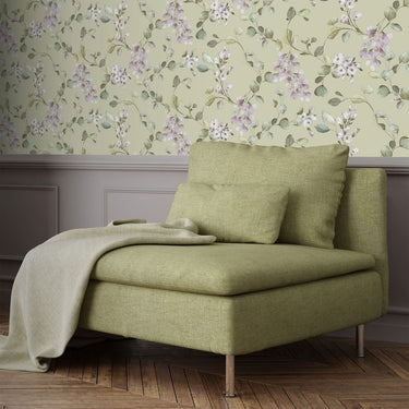 Rosalie Floral Sage & Lilac Wallpaper