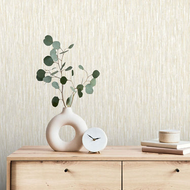 Rosalie Texture Stripe Cream Wallpaper