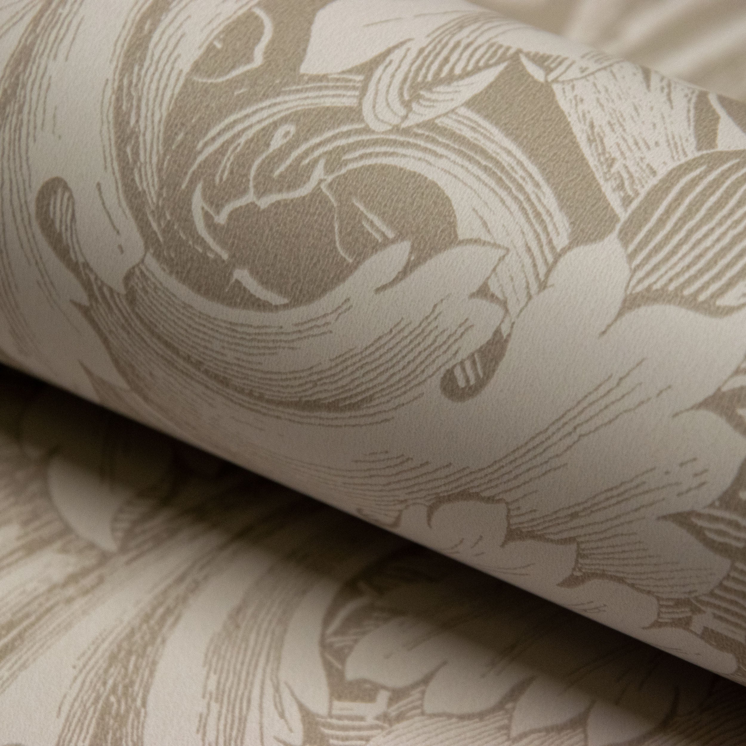 Rossetti Taupe Wallpaper | Grandeco Wallcoverings | A68904