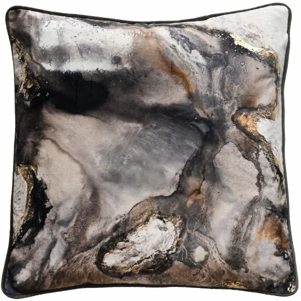Utopia Grey & Gold Cushion | Feather Filled Quality Cushion