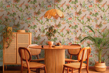 Safari Symphony Pink Wallpaper