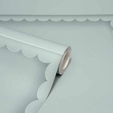 Scalloped Panel Mineral Blue Wallpaper