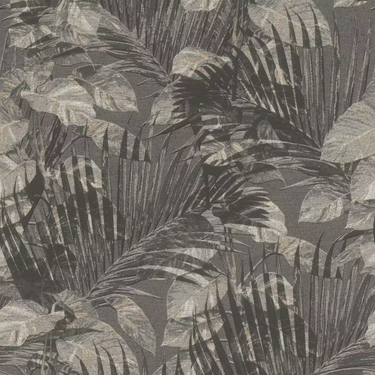 Schoner Wohnen Tropical Anthracite Wallpaper