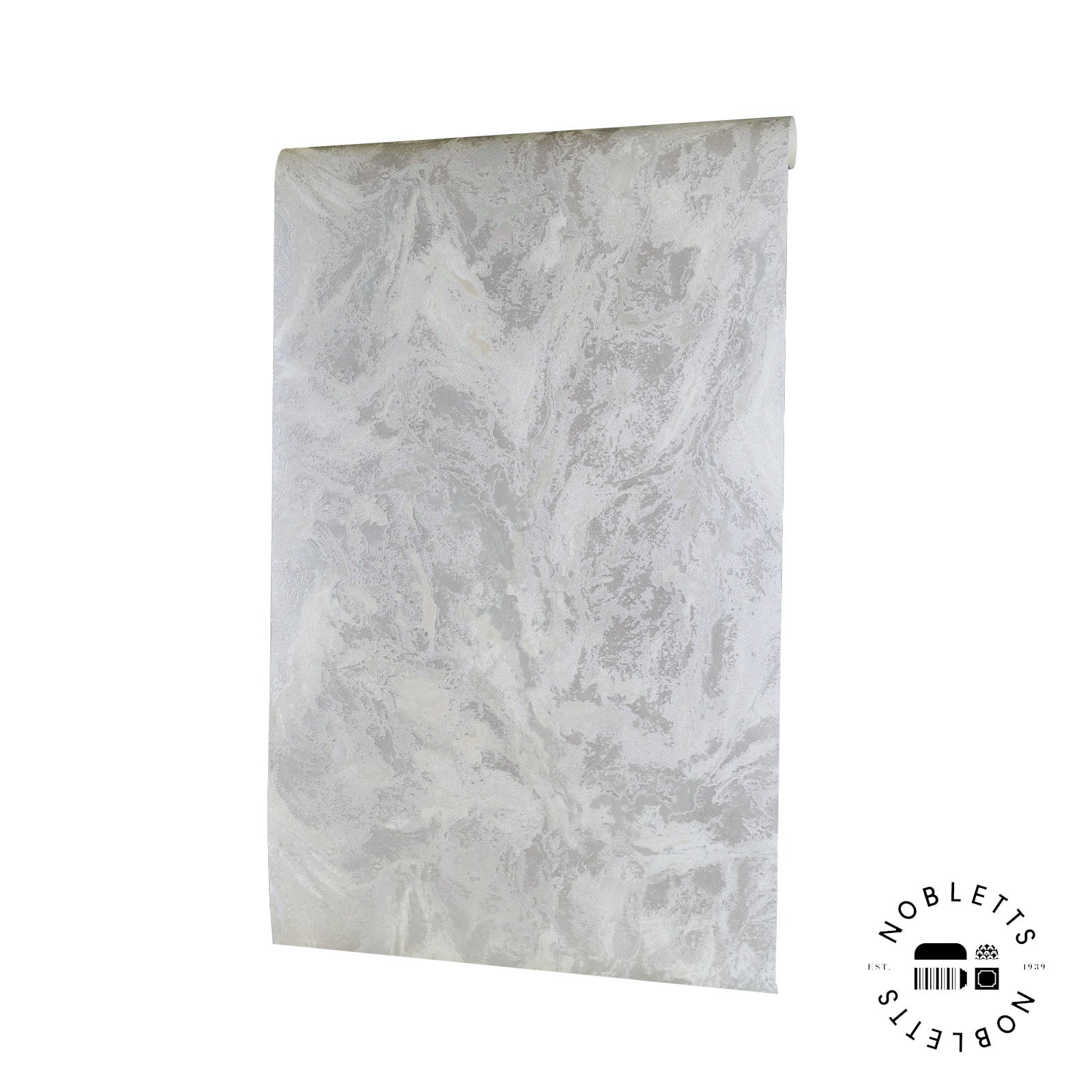 Sienna Marble Silver Wallpaper