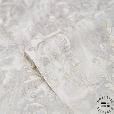 Sienna Damask Grey Wallpaper | Vintage Damask Wallpaper | 534351