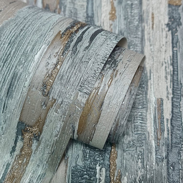 Silvana Plain Blue Grey Wallpaper