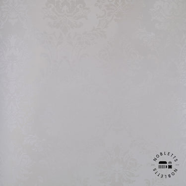 Simply Silks Damask White Wallpaper - Luxurious Wall Decor - Nobletts