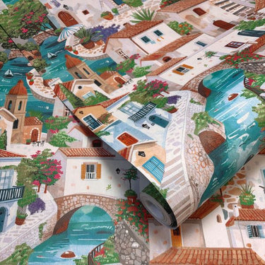 Statement Italian Building Multi Wallpaper