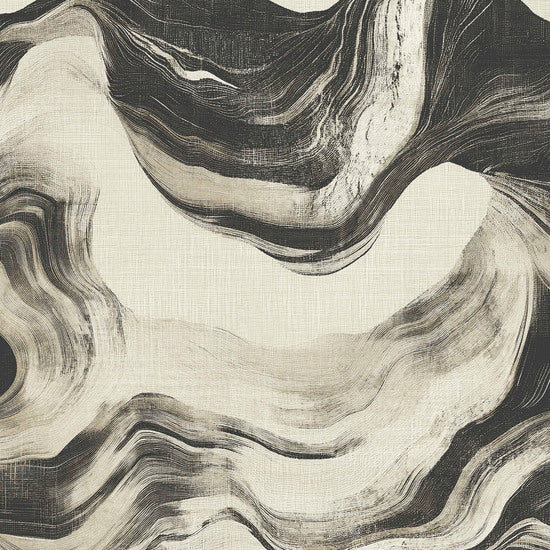 Structured Walls Artistic Brushstrokes Black Wallpaper