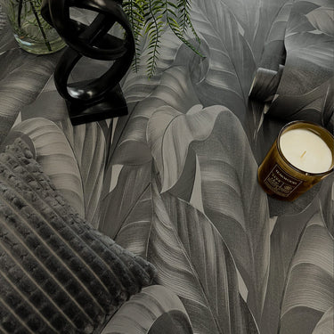 Sumatra Leaf Charcoal Wallpaper