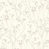 Sofia Metallic Meadow White Wallpaper | Floral Wallpaper | 639767