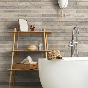 Talara Stone Tile Beige Wallpaper