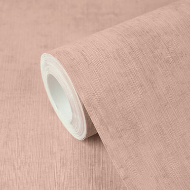 The Trend Spectrum - Textured Fabric Effect Light Pink Wallpaper