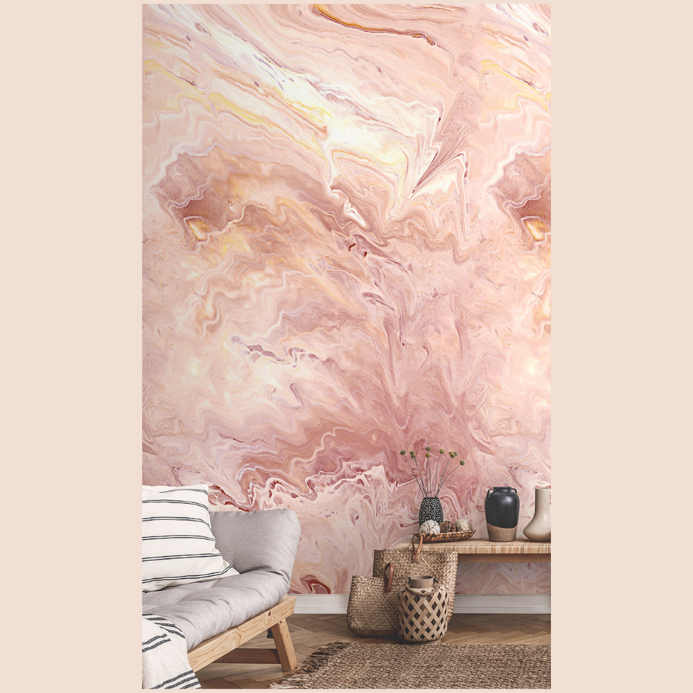 Marble Mural Pink Wallpaper | Marble Mural Wallpaper | A54201