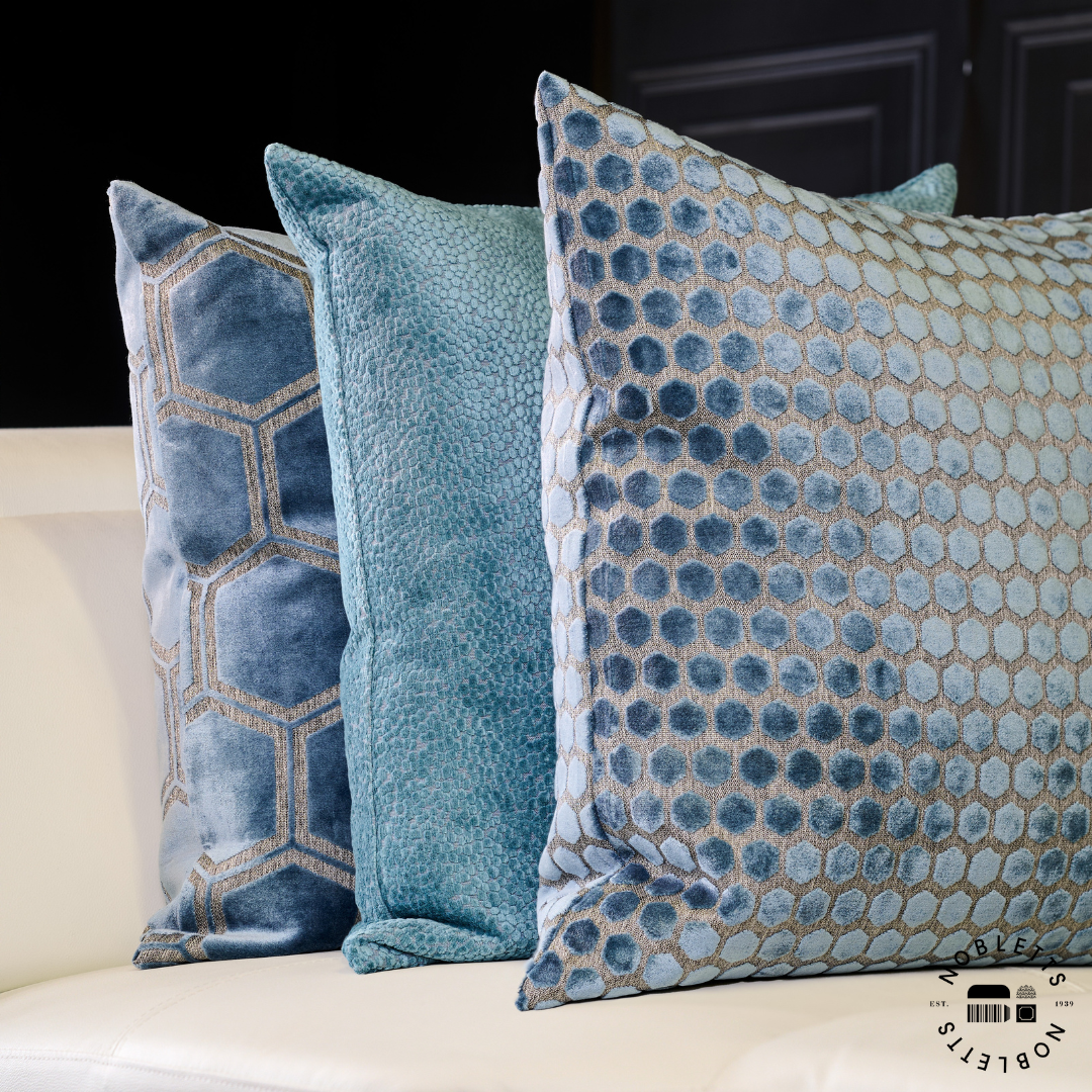 Bingham Blue Cushion | Feather Filled | Malini Designs