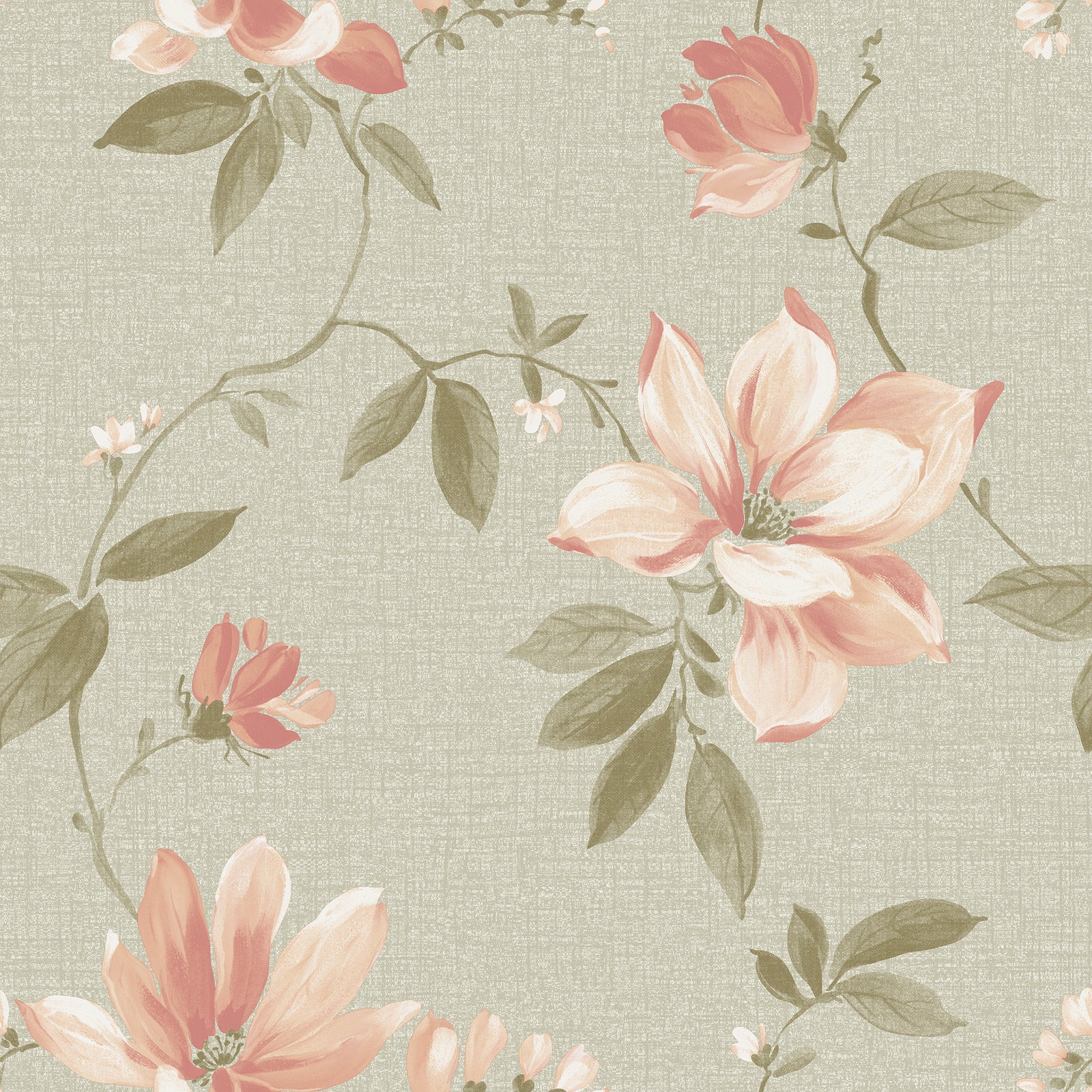 Adeline Floral Sage Wallpaper