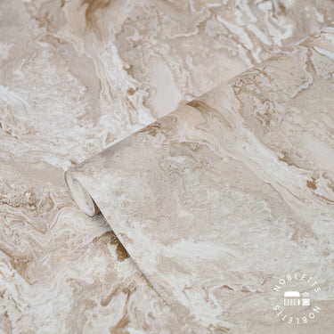 Vasari |Serafina Marble Beige Wallpaper | 535099