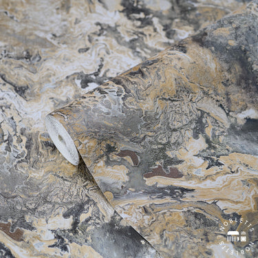 Vasari | Serafina Marble Mocha Wallpaper | 535082