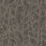 Vertical Art Leaves Wallpaper Black and Gold