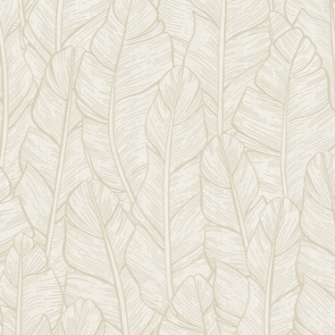 Vertical Art Leaves Wallpaper Cream and Gold